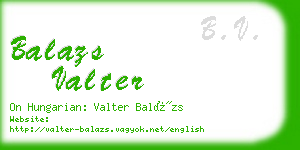 balazs valter business card